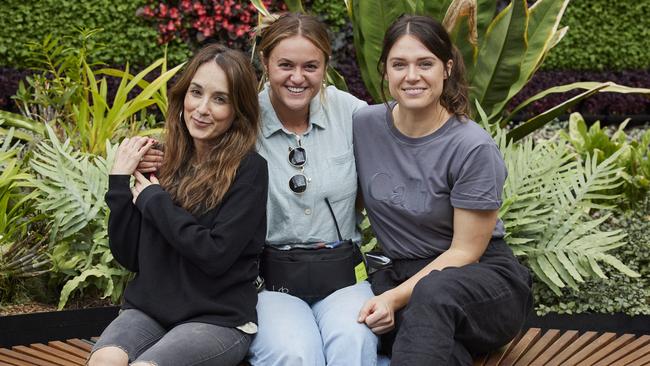 Laura Vasquez and some of her hair and make-up team members on Home And Away. Picture: Supplied