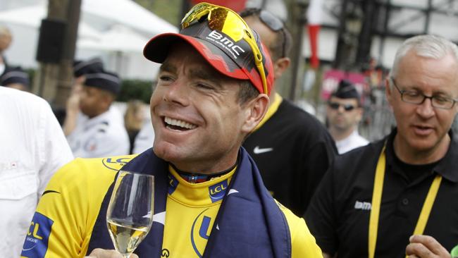 2011 Tour de France winner Cadel Evans of Australia. (AP Photo/Laurent Cipriani) 