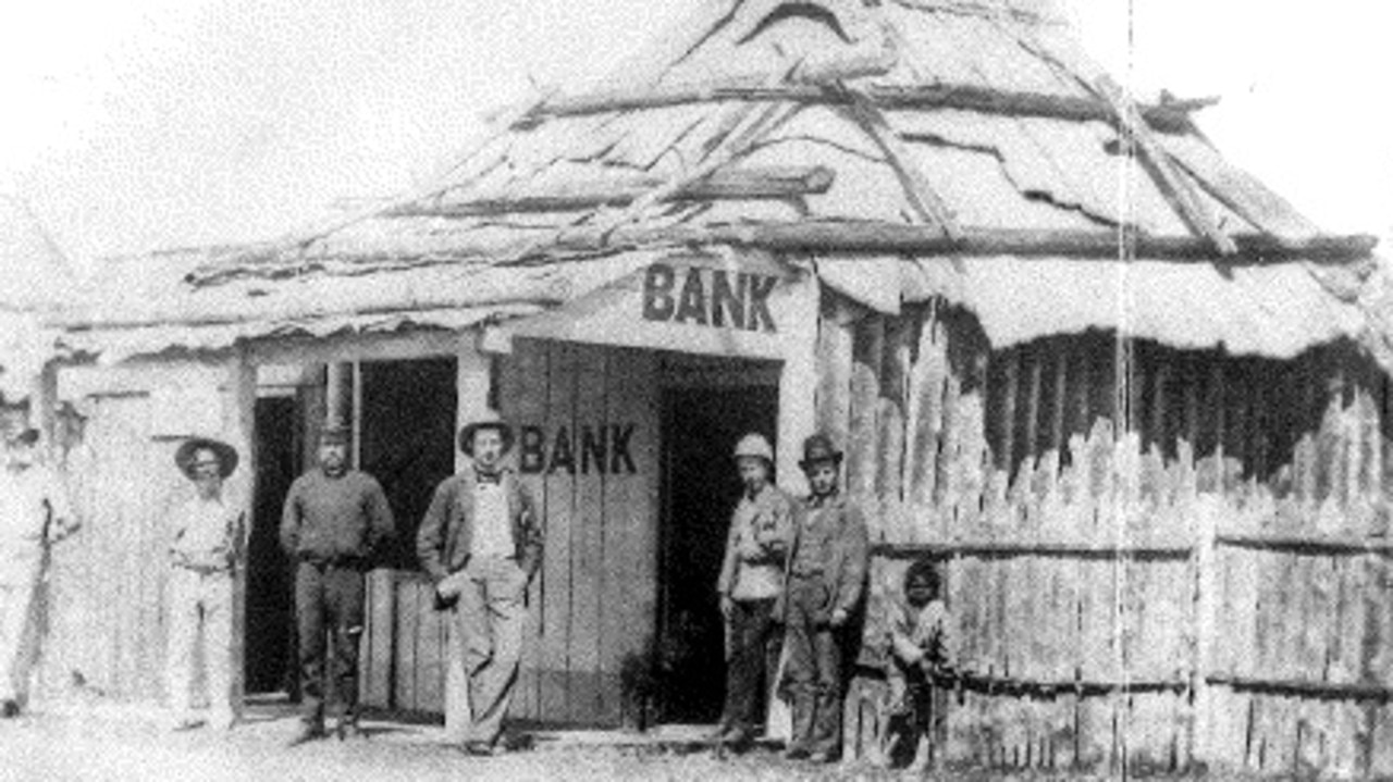 ROBBED: The Australian Joint Stock Bank in 1868. Security was dubious at best. Not surprisingly the original bank was held up within months of opening in 1866. Picture: Contributed