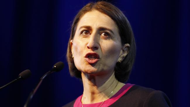 NSW Premier Gladys Berejiklian yesterday. Picture: David Swift