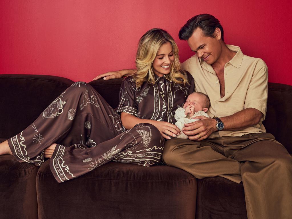 Holly and Jimmy with their son, Lennox (aka Lenny). Picture: Steven Chee for Stellar