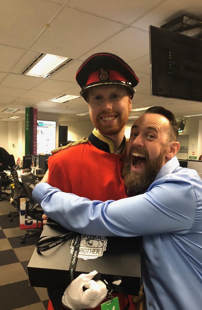 An overexcited news.com.au staffer and a chap who makes bank because he looks like Prince Harry. Sort of.