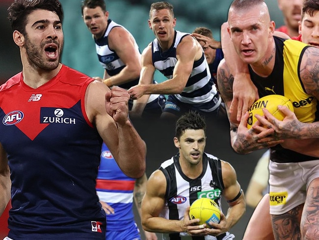 AFL fixture Round 9-12 winners and losers.