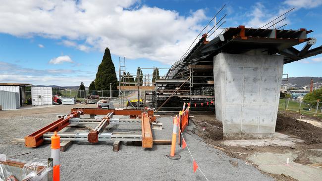 The Cenotaph side of the Remembrance Bridge over the Tasman Highway. Picture: NIKKI DAVIS-JONES