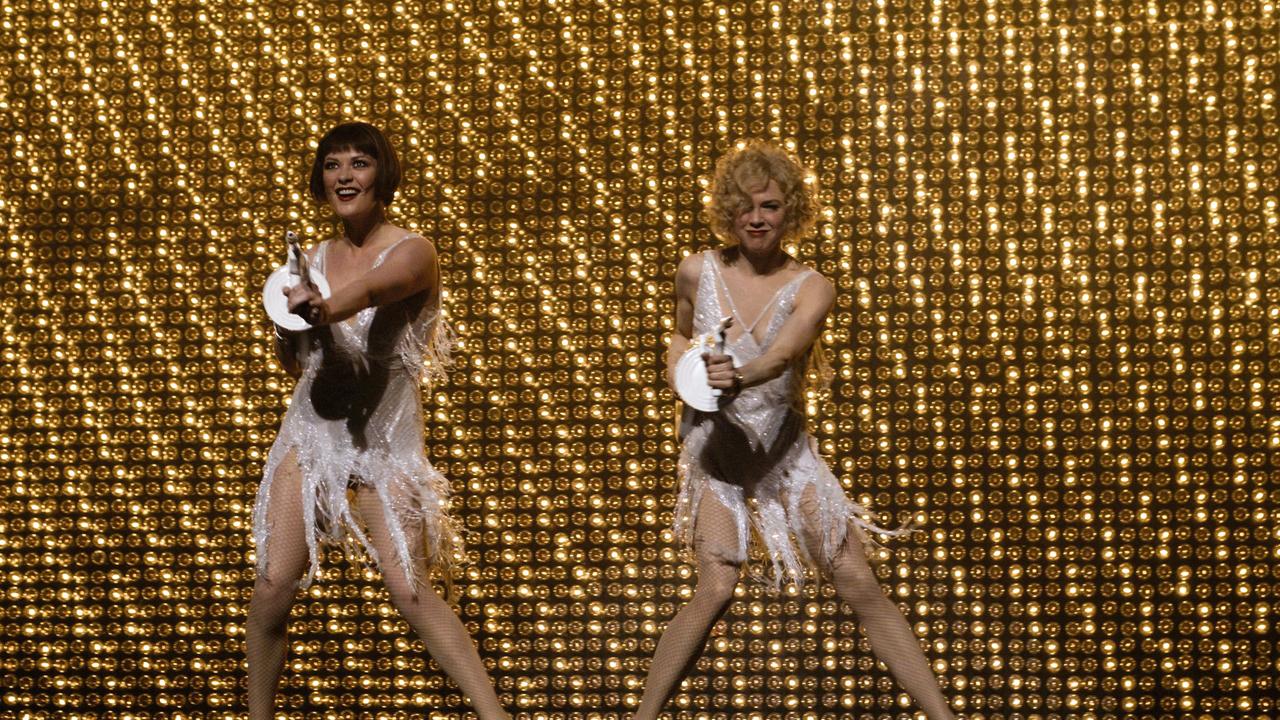 Catherine Zeta-Jones with Renée Zellweger in a scene from Chicago.