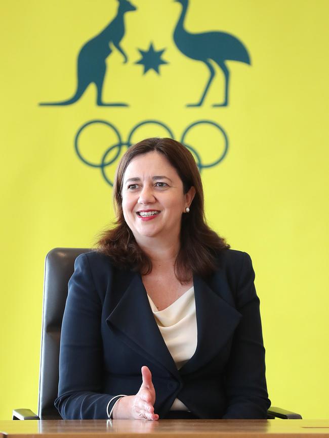 Annastacia Palaszczuk at a meeting to discuss Brisbane's potential Olympic bid.