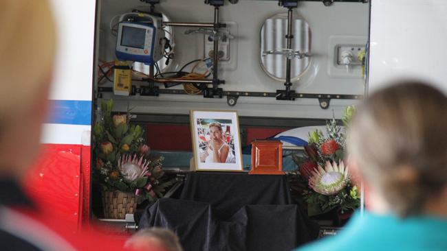 A memorial was held for Carolyn Dawn Illmayer at the Alice Springs Royal Flying Doctor Service hangar on September 27, 2024. Picture: Gera Kazakov