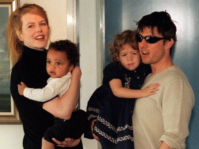 Tom Cruise and wife Nicole Kidman with their adopted children Connor and Isabella. Picture: Supplied