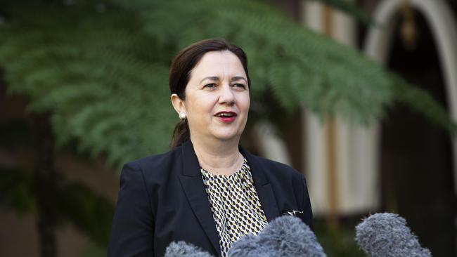 Premier Annastacia Palaszczuk at the update of COVID-19. Parliament House, George St, Brisbane, 6th of May 2020. (News Corp / Attila Csaszar)