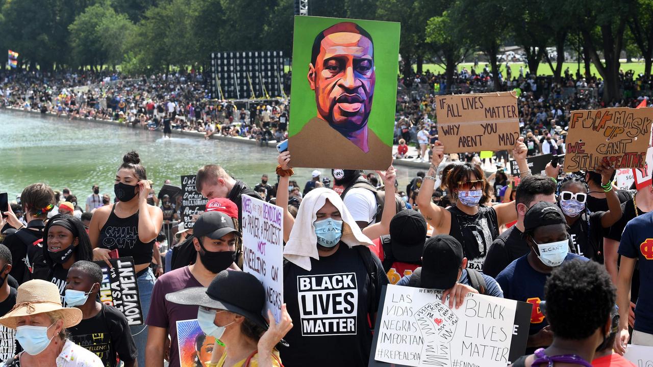 Black Lives Matter protesters on Washington’s National Mall. Picture: Eric Baradat/AFP