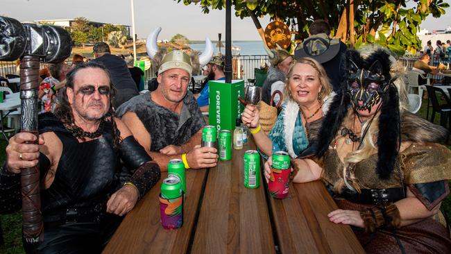 Jason Hiscox, Chris Gittens, Tanya Maynard and Debra Brook at the 2024 Dinah Beach Viking Funeral. Picture: Pema Tamang Pakhrin