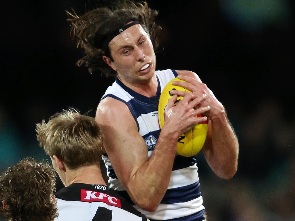 Jack Henry suffered an injury to his other foot against Port Adelaide. Picture: Sarah Reed/AFL Photos via Getty Images