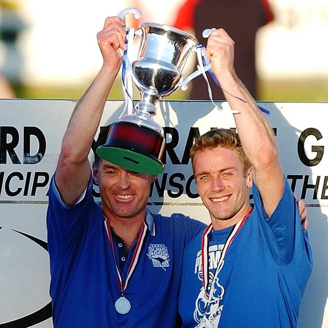 The ‘Roos came from the clouds to win the ‘02 flag. Picture: Supplied