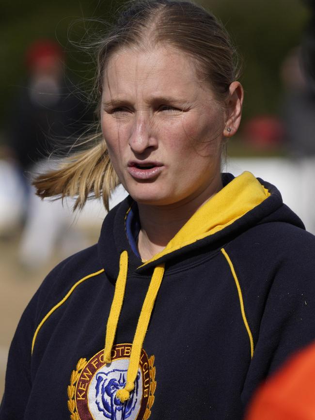 Kew coach Jess Burger.