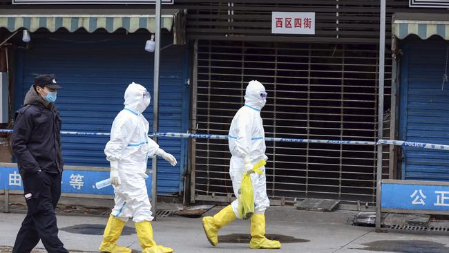 The suspected source of coronavirus, the Huanan Seafood Market in Wuhan in central China's Hubei Province. Picture: AP