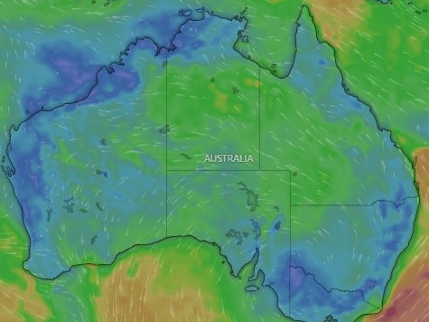 Victorians could be left without power for days after wild winds lashed the state. Picture: Windy.com.