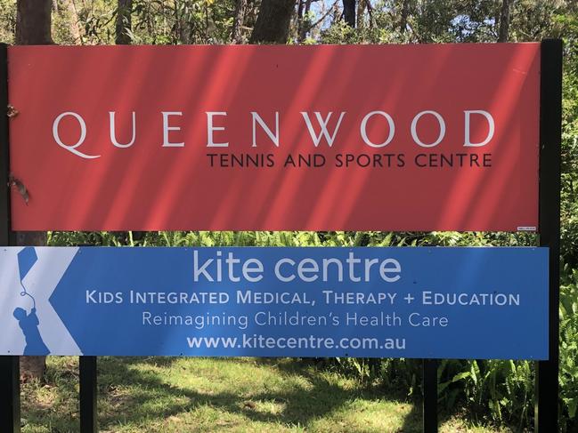 The entrance to the Queenswood Tennis and Sports Centre at Oxford Falls.