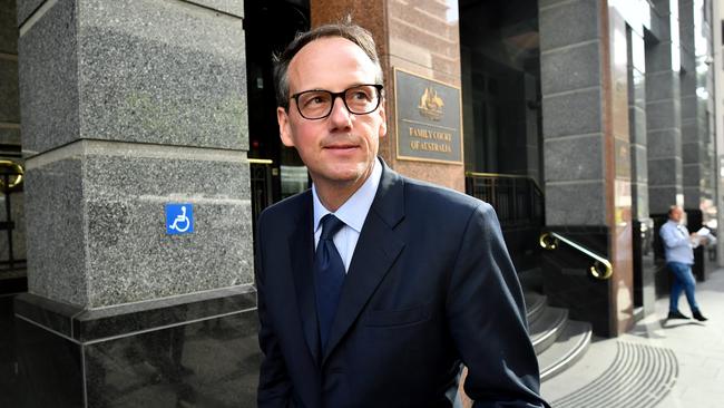 Australian Securities &amp; Investments Commission chairman James Shipton leaves the royal commission in Sydney yesterday. Picture: AAP