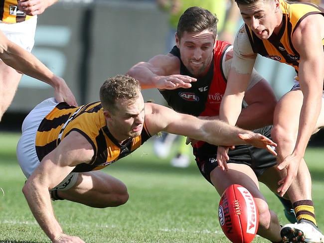 Tom Mitchell is not making every possession count. Picture: Michael Klein