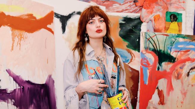 Renée Estée in front of her Brooklyn studio. Picture: The artist and COMA Gallery, Casey Horsfield