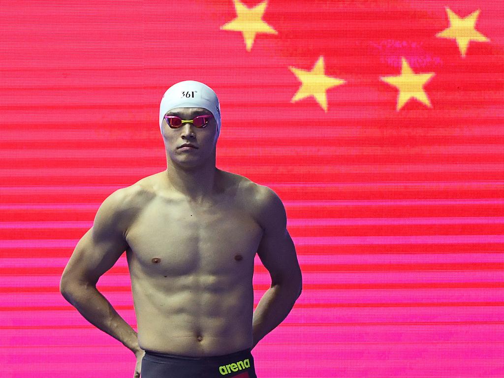 Sun Yang at the 2019 world championships. (Photo by Manan VATSYAYANA / AFP)