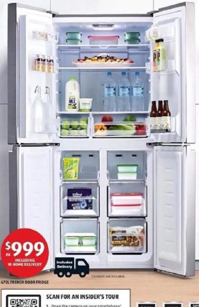 The Stirling french door fridge will set you back $999. Picture: Instagram/Aldiloversau