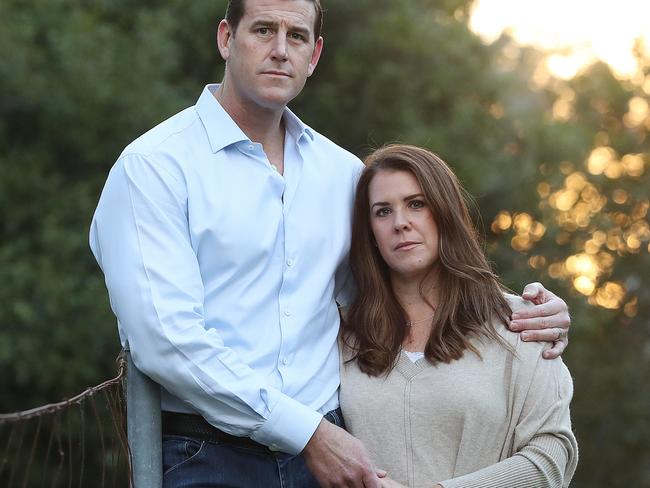 10/8/2018: Australias most decorated Afghanistan veteran Ben Roberts-Smith with his wife Emma, on the Sunshine Coast .  Ben Roberts-Smith has been accused of violence against his wife and others, which he strongly denies, and is taking legal action. Lyndon Mechielsen/The Australian