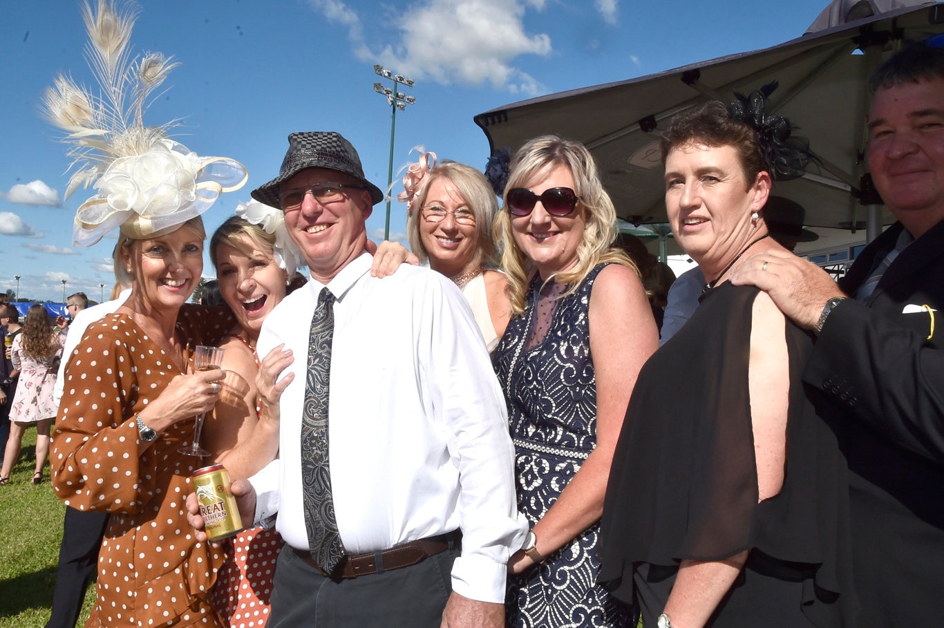 Shane Bradford celebrates his birthday at Clifford Park 2019 Weetwood race day. April 2019. Picture: Bev Lacey