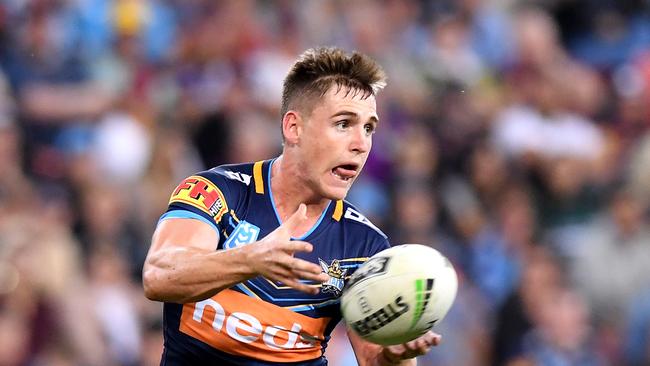 Brimson played five-eighth against Cronulla with Tyrone Roberts (concussion) out. Picture: Getty Images