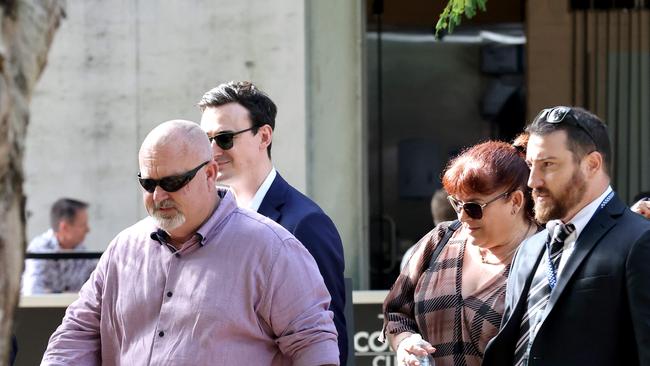 Brett and Belinda Beasley, parents of Jack Beasley who was fatally stabbed in Surfers Paradise, walk into the Supreme Court in Brisbane for the first day of the trial of the three defendants. – Photo Steve Pohlner