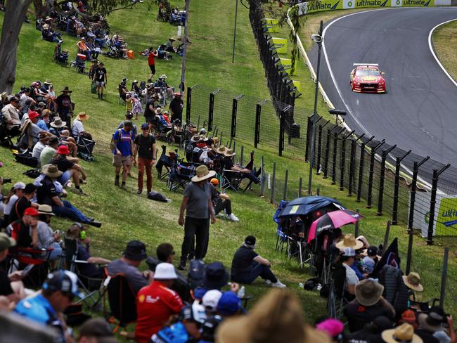 Crowds flock to Mount Panorama to get ready for the 2024 Bathurst 1000 supercar race. Picture: Sam Ruttyn