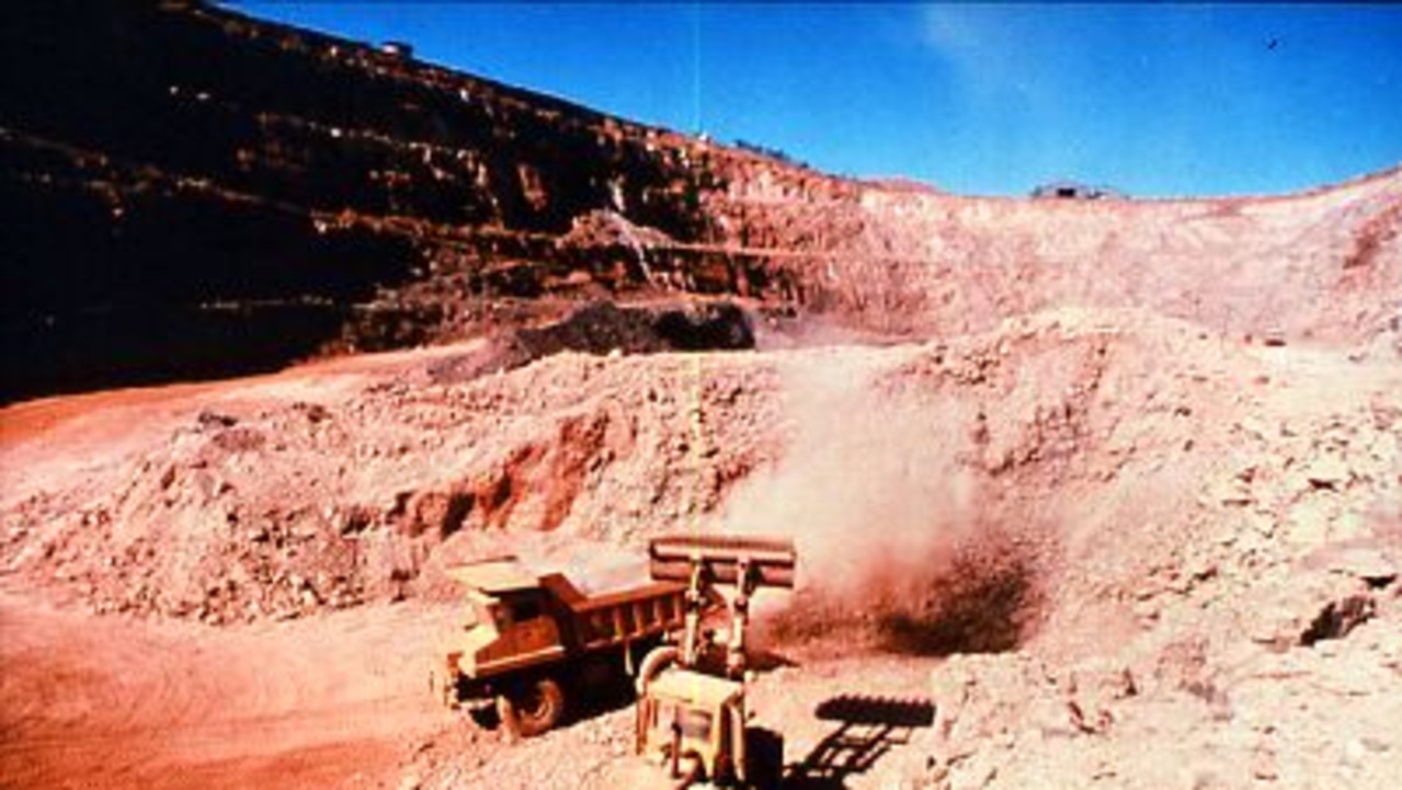 Nobles Nob gold mine at Tennant Creek became an open cut in 1967. Picture: File