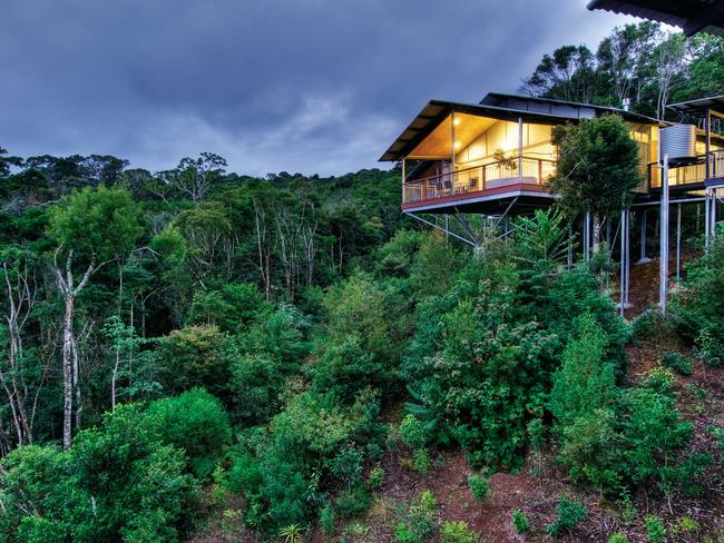 O’Reilly’s Rainforest Retreat has 48 self-contained mountain villas with spas on the deck and epic views over the valley and rainforest. For Chantay Logan's Gold Coast Eye treehouse travel spread.