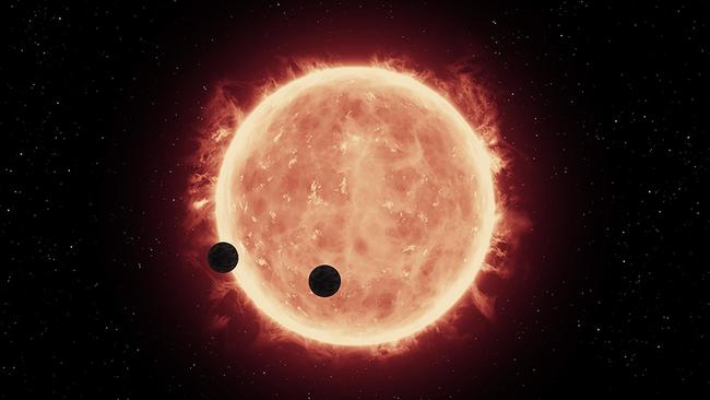 Scientists have found a mystery planet orbiting a dwarf star located 39 light years away, similar to the seven planets found in the TRAPPIST-1 system (artist’s impression). Picture: NASA