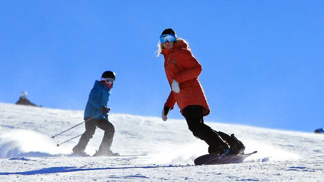 Resorts including Falls Creek, Hotham and Mt Buller have confirmed they are making tentative plans to open on time in early June. Picture: Aaron Francis