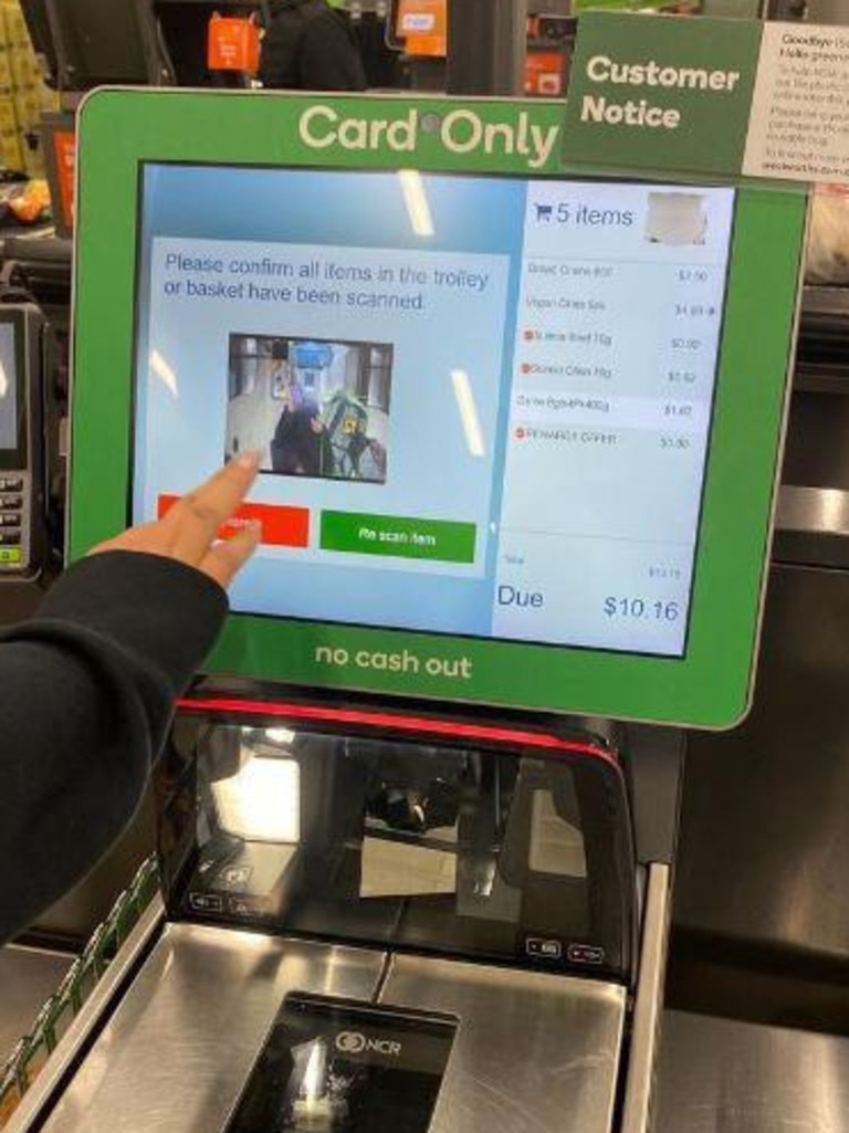 Woolworths also already tracks you at the self-checkout, using AI cameras. Picture: Supplied