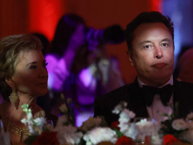 Linda McMahon and Elon Musk spotted at the gala. Picture: AFP