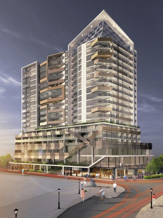 A render of what the development planned for 75 Redcliffe Pde could look like. Image: Ryall Smyth.