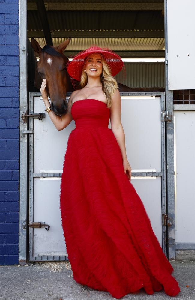 Grace Hayden opts for a full-length gown. Picture: Jonathan Ng