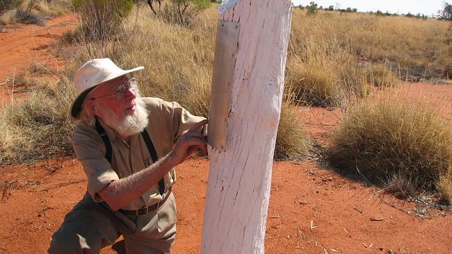 Bob Lasseter in the outback in a scene from the documentary Lasseter's Bones.