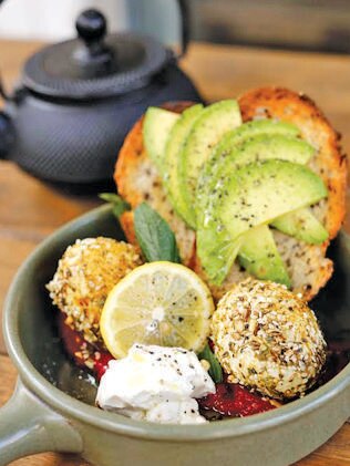The Penny Royal’s Dukka Eggs with homemade roast beetroot hummus, avocado and labneh.