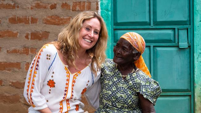 Angela Mollard with Rhoda Mbelete, an 80-year-old mother of eight, farmer and businesswoman. Picture: supplied