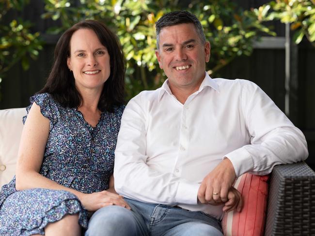 New Liberal Leader Brad Battin with his wife Jo. Picture: Tony Gough