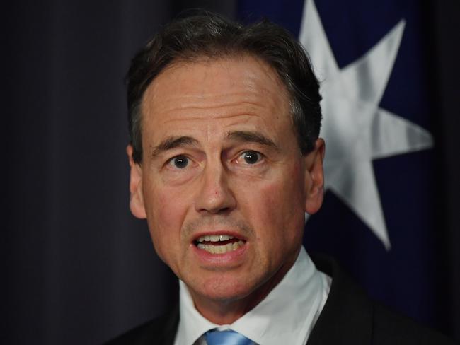 Federal Health Minister Greg Hunt said the government “will provide a full response during the course of the Budget”. Picture: Getty Images