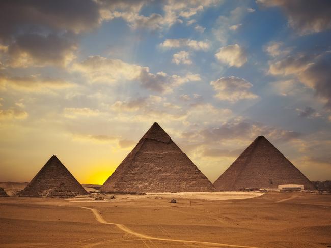 ESCAPE: Pyramids of Giza at Sunset. Picture: Istock