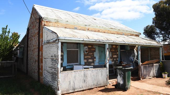 Police located 40 per cent of Mr Meffert’s remains in this Terowie house. Picture: Mark Brake.