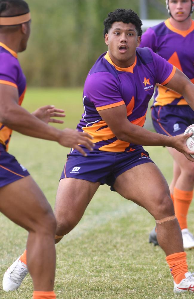 Queensland School Rugby League Championship Finals at Jack Manski Oval, Townsville. Sunshine Coast's John Fineanganofo. Picture: Evan Morgan