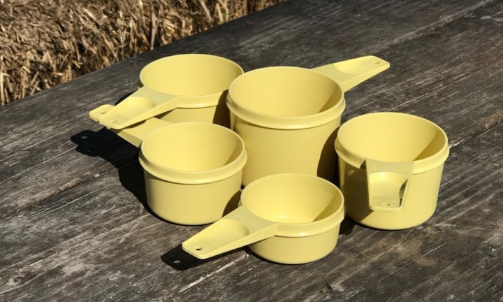 Vintage Tupperware Measuring Spoons Plastic Tupper Ware 