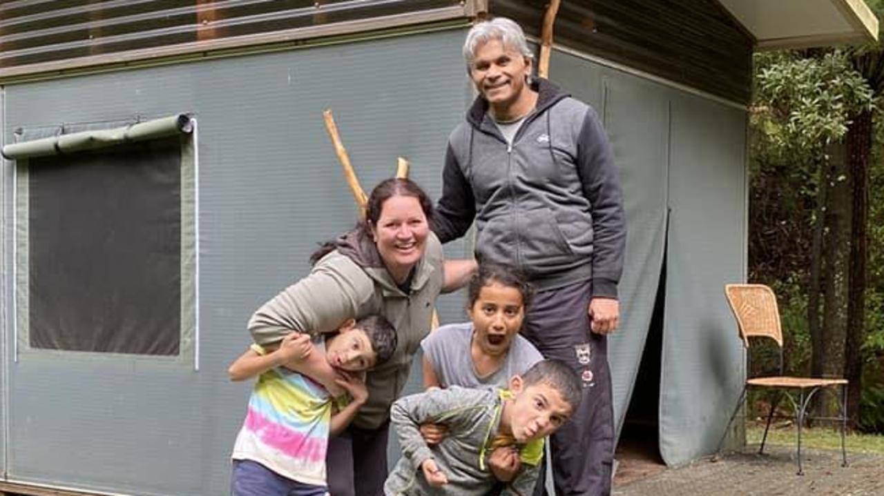 Caleb Wesley (left) and family. Photos: Facebook.