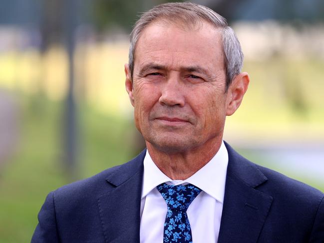 WA Premier Roger Cook returned to the state from overseas. Picture: NCA NewsWire / Kelly Barnes